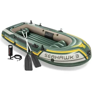 Intex Seahawk 3 Set Schlauchboot - 295 x 137 x 43 cm - 3-teilig - Grün Paddel