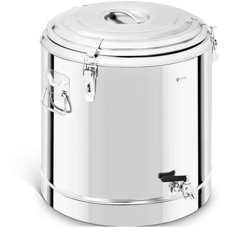 Royal Catering Thermobehälter Edelstahl - 50 L - mit Ablasshahn