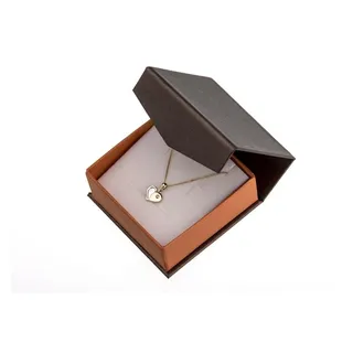 Silberkettenstore Schmuckset Panzerkette 1mm mit Herzanhänger - 585 Gold, Länge wählbar goldfarben 40cm