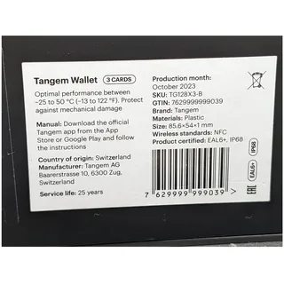 TANGEM 2.0 - 3 Card Set
