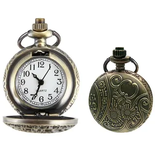 Vintage Taschenuhr, Taschenuhr Herren, Vintage römische Ziffern Skala Quarz Taschenuhr, Unisex Taschenuhr mit Kette, Klassische Herren-Taschenuhr, Analoge Quarz-Taschenuhr, Moderne Taschenuhr