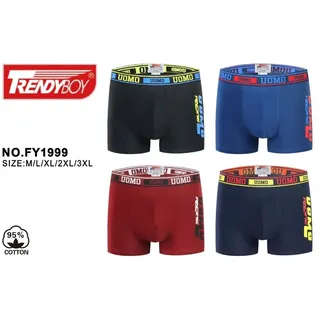 Sonderpostendiscount Boxershorts Uomo Herrenboxershorts 5er Pack Farbmix Baumwolle FY1999 2XL