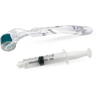 Snadi - Dermaroller 0,5 mm mit Behälter | 540 Mikronadeln aus Chirurgischem Stahl | Für Körper, Haare und Bart | Narben und Akne | Mikroneedling | Applikatorbehälter