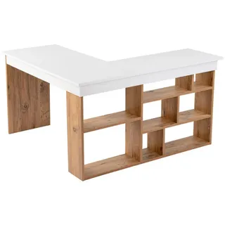 Skye Decor Eckschreibtisch Vesper Kiefer / Weiß