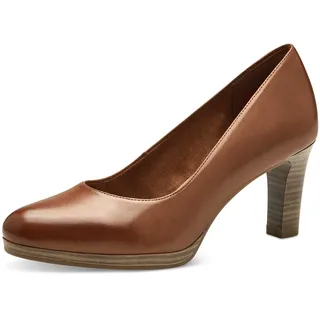 Tamaris Damen Klassische Ballerinas, Frauen Flats,TOUCHit-Fußbett,Slip-ons,klassisch elegant,Ballerinen,Pumps,Halbschuhe,Slipper,Cognac,38 EU - 38 EU