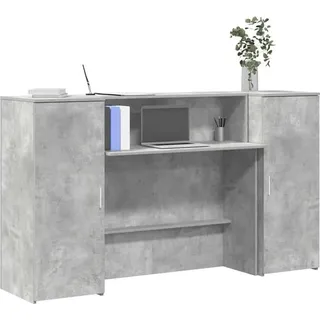 vidaXL Empfangstheke Betongrau 180x50x103,5 cm Holzwerkstoff