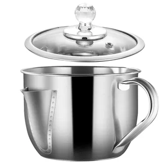 1200 ML Fettabscheider Edelstahl, Fetttrenner, Fetttrennkanne, Soßen Fetttrenner Sauciere Fetttrenner Mit Deckel Für Das Abschöpfen Von Fett Aus Soßen Und Suppen