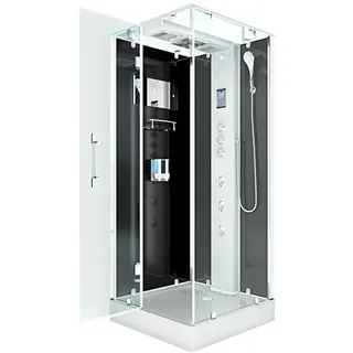 AcquaVapore Dampfdusche Duschtempel Sauna Dusche Duschkabine D38-13L2 90x90 cm ohne 2k Scheiben Versiegelung