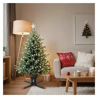 vidaXL Christbaumständer Schwarz 61x61x15,5 cm