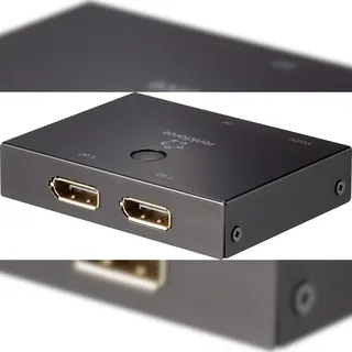 Renkforce 2 Port DisplayPort-Switch bidirektional verwendbar 3840 x 2160 Pixel