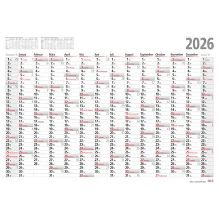 2026 ADINA Plakatkalender 100x70cm 13 Monate gerollt