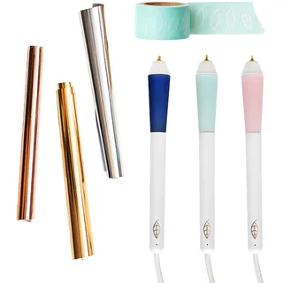We R Memory Keepers Foil Quill Freestyle all-in-one Kit, Starterkit mit 3 USB-Stiften mit verschiedenen Spitzen, 3 Folienrollen und Klebeband zum Karten gestalten, Scrapbooking und Journaling