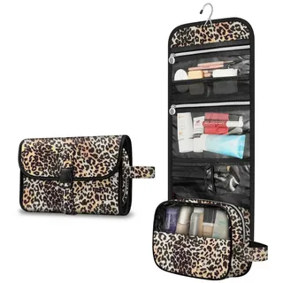 Fintie Kulturbeutel Tragbare Kulturtasche Kosmetiktasche Reisetasche, Große wasserdichte, Aufhängen Make-up Organizer Stauraum Tasche für Damen Mädchen
