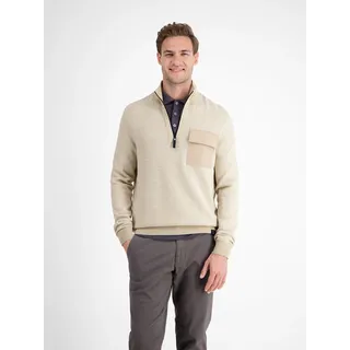 Lerros "Stricktroyer in Strukturstrick", Herren, Gr. L, beige melange), 100% Baumwolle, ohne Ausschnitt, Pullover Strickpullover