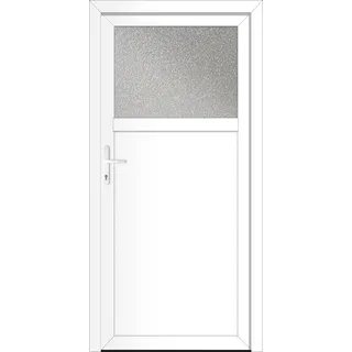 Kunststoff-Nebeneingangstür 'BAZ 682' 98 x 198 cm Anschlag links, weiß