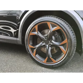 SB CarDesign Felgen-Aufkleber passend für Cupra FORMENTOR 8x19 Zoll ET40 Felgen (Kupfer metallic matt)