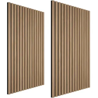 Tectake Akustikpaneel Sonic Wall Eiche hell 2 St. 60 x 120 x 2,1 cm