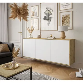 Lukmebel SANAYI 120 x 40 x 30 cm artisan eiche / weiß