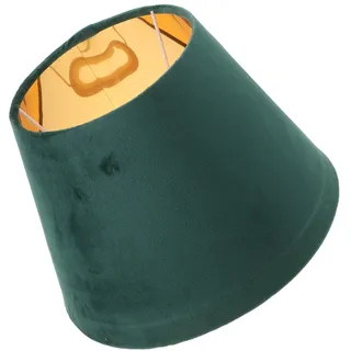 Lurrose Tischleuchte Lampenschirm Tuch Lampenschirm Stoff Barrel Flache Trommel Lampenabdeckung E27 Lampenhalter für Tischlampe Stehleuchte Hauptdekor Grün Lampe Stoffschirm