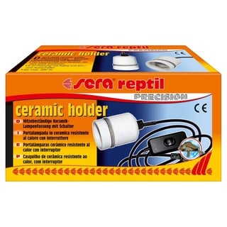 sera reptil ceramic holder - Keramikfassung mit Zuleitung und Schalter für Terrarieninstallationen, 1 Stück (1er Pack)