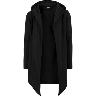 URBAN CLASSICS Cardigan Long Hooded Open Edge Black (TB1389BLK)