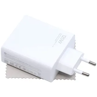 Ladegerät für Original Xiaomi MDY-13-EE 120W für Xiaomi 12T 5G, 12T Pro 5G, 12 Pro, 11T Pro, Poco F4 GT, Redmi Note 11 Pro Plus 5G (ohne Kabel) Fast Charge Hyper Charge mit mungoo Displayputztuch
