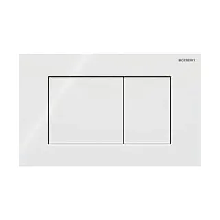 Geberit Sigma 40 Square Betätigungsplatte 115629SI1 Square, weiß,