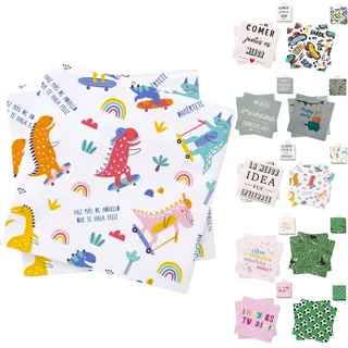 ANDINUS Set mit 40 Papierservietten, 33 x 33 cm, dekoriert, lustige und farbenfrohe Designs für Partys, Geburtstage, Veranstaltungen, Büro und den täglichen Gebrauch (DINO)