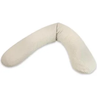 Stillkissen "Das Original mit Polyester Hohlfaser Bezug 190 cm Farbe: 192 Sandbeige Musselin