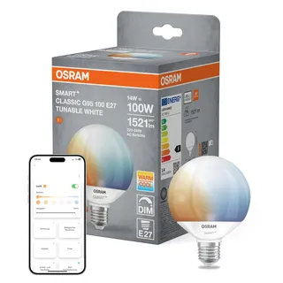 Osram LED-Lampe Globe 95 E27 14 W Tunable White 6500 K