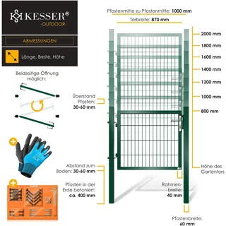 Kesser Gartentor Premium 80 x 106 cm Grün