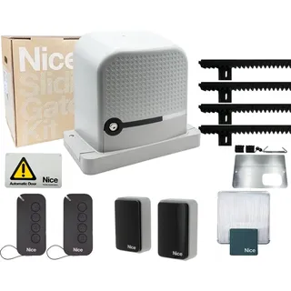 Nice Rbs600bdkce Kit Con 4 Mt Cremagliera Automazione Per Cancelli Scorrevoli Robus Rbs 600 600kg 24v