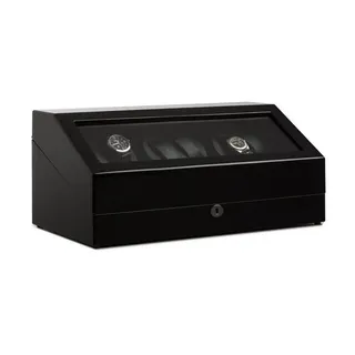 Klarstein Uhrenbeweger Schaukasten für 13 Uhren Holz 49 cm x 21 cm x 27 cm Schwarz