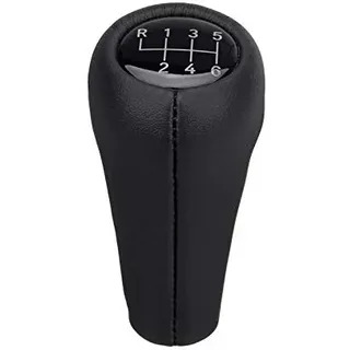 Hacreyatu Auto Schaltknauf 5 6 Gang Schalthebel Schaltkopf mit B-MW E30 E36 E46 E60 E61 F20 F30 E90 E91 E92 E93 E28 E34 Z4 E85 E86 X5 E53 X6 E83 F25 F26 (6 Gang)