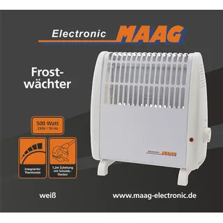 Maag Electronic Frostwächter 500 Watt Elektro Heizer für Keller Garage Container Wand u. Stand