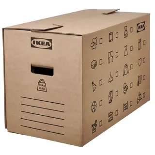 IKEA DUNDERGUBBE Umzugskarton braun 64x34x40 cm/80 l