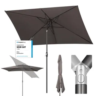 Sekey Sonnenschirm 200 cm Sonnenschirm Balkon Sonnenschirm Rechteckig für Balkon Garten & Terrasse Sonnenschutz UV 50+