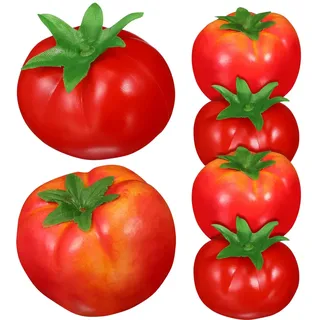 Gatuida Künstliche Tomaten Modelle: 6 Stück Künstliches Gemüse Gefälschte Gemüsedekoration Schaumstoff Simulation Realistische Tomaten für Küchen Dekor Gemüsegeschäft Requisiten