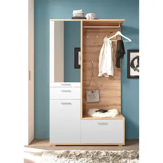 HBZ Entra Garderobe 117x198x38 cm weiß