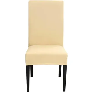 Stuhlhusse, Beige, Kunststoff, 1x38 cm, Wohntextilien, Bezüge, Stuhlhussen