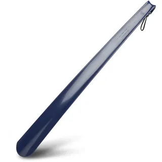 Blue Badge Schuhlöffel, extra langer Griff, marineblauer Kunststoff-Schuhlöffel zum An- und Ausziehen mit Komfortgriff, langer Schuhlöffel für Herren und Damen