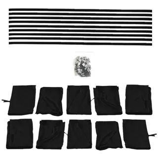 BREMER SITZBEZÜGE Maß Gardinen Vorhänge Sonnenschutz kompatibel mit VW T5 T6 T6.1 Transporter Caravelle kurzer Radstand mit Heckklappe in Schwarz Camping Zubehör Wohnmobil Zubehör Camper Gardinen 715