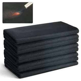 Vevor 4er-Set Schweißdecke 950 x 910 x 3 mm Schweißschutzdecke 982°C Hitzebeständigkeit Hitzeschutzgewebe Wärmeschutzmatte Kohlefaser Löschdecke feuerfeste Unterlage Brandschutzmatte Feuermatte