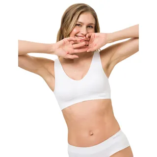 BeeDees Damen Comfee Crop Top Bustier, Weiß (Weiß 100), 36/38 - 36-38