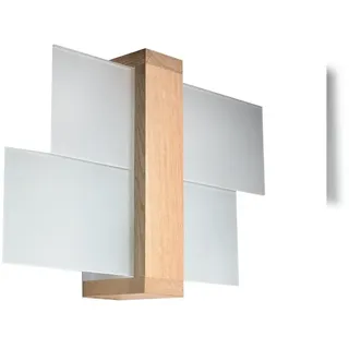 Licht-Erlebnisse Wandleuchte LEDA Holz kunstvolles Design Moderne Wandlampe Flur Schlafzimmer Wohnzimmer, NI0077