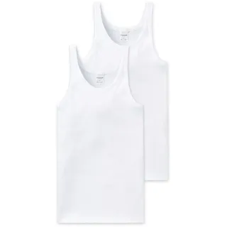SCHIESSER Unterhemd 2er Pack Sportjacke weiß