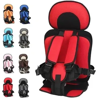 Kompakter Kinderreisesitz, Tragbarer Autositz For Kinder Von 1-3 Jahren, Faltbares Autositz-Schutzzubehör, Reise-Schutzzubehör, Einfache Handhabung(Red,Large)