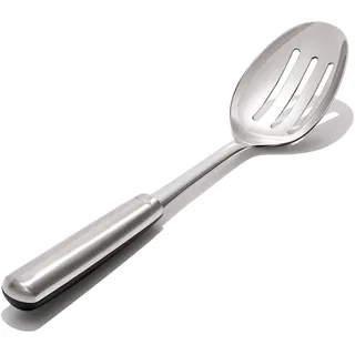 Oxo SteeL Schaumlöffel, zum Kochen, aus Edelstahl silberfarben