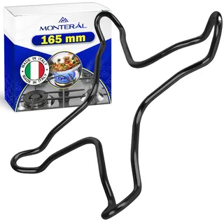 MONTERAL Universal Gasherd Aufsatz 165 mm Schwarz Emailliert Gaskocher Aufsatz für die Kaffeemaschine und Kleines Geschirr Garantie 10 Jahre
