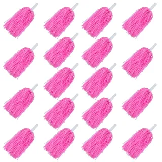 XIPEGPA Cheerleader-Pompons aus Kunststoff, Cheerleader-Pompons für Sport, Mannschaften, Tanzen, Party, Fußball, Basketball, Geist, Sport, Bühne, Performance, Feier, 18 Stück (Rosa)